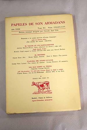 Imagen del vendedor de Papeles de Son Armadans, ao XXIII, tomo XC, n. CCLXIX-LXX (agosto-setiembre, 1978).:: Respuesta a la revista japonesa Foreign Language para su nmero sobre Las novelas del mundo. 1945-1975; Sobre Marinero en tierra y algo ms; Rodolfo Usigli esper a Godot diecisis aos antes que Samuel Beckett; Rol; Poemas; Tres poemas; Tres relatos sin nombre; El santuario; Mi diccionario: Un paso que Corpus Barga no lleg a contar; Los ts de Madariaga; Alfonso XIII, rey ileso a la venta por Alcan Libros