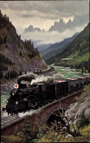 Künstler Ansichtskarte / Postkarte Reschreiter, Rud., Der Heimat entgegen, Deutsche Eisenbahn, La...