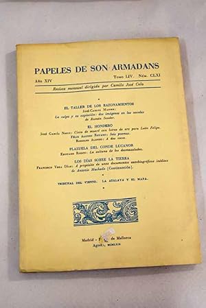 Bild des Verkufers fr Papeles de Son Armadans, ao XIV, tomo LIV, n. CLXI (agosto, 1969).:: La culpa y su expiacin: dos imgenes en las novelas de Ramn Sender; Cinta de muar con letras de oro para Len Felipe; Seis poemas; A dos voces; La sultana de los desmazalados; A propsito de unos documentos autobiogrficos inditos de Antonio Machado (continuacin); Cienfuegos en una coleccin de clsicos; Botnica oculta zum Verkauf von Alcan Libros