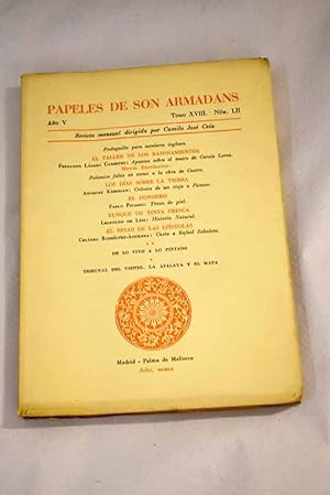 Imagen del vendedor de Papeles de Son Armadans, ao V, tomo XVIII, n. LII (julio, 1960).:: Prologuillo para escolares ingleses; Apuntes sobre el teatro de Garca Lorca; Polmica falaz en torno a la obra de Castro; Crnica de un viaje a Picasso; Trozo de piel; Historia natural; Carta a Rafael Zabaleta; De lo vivo a lo pintado; Pierre Reverdy; Jaume Vicens Vives; El parque pequeo y elega en Covaleda de Jos Garca Nieto a la venta por Alcan Libros