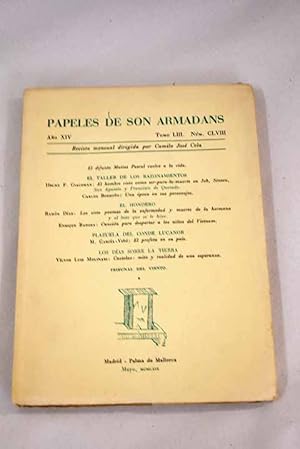 Imagen del vendedor de Papeles de Son Armadans, ao XIV, tomo LIII, n. CLVIII (mayo, 1969).:: El hombre visto como ser-para-la-muerte en Job, Sneca, San Agustn y Francisco Quevedo; Una poca en sus personajes; Los siete poemas de la enfermedad y muerte de la hermana y el luto que se le hizo; Cancin para despertar a los nios del Vietnam; El profeta en su pas; Castelao: mito y realidad de una esperanza; La poesa cotidiana de Pedro Garca Cabrera; Poesa plural a la venta por Alcan Libros