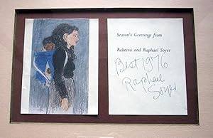 Season's Greetings from Rebecca and Raphel Soyer (SIGNED card by Raphael Soyer)