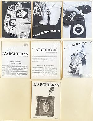 Bild des Verkufers fr L'Archibras. Le Surralisme. Numbers 1- 7. A complete and unusual fine set of this surrealist magazine published between april 1967 and March 1969 zum Verkauf von studio montespecchio