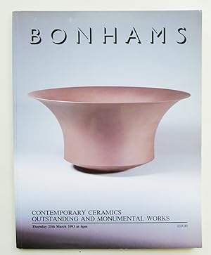 Image du vendeur pour Contemporary Ceramics Outstanding and Monumental Works mis en vente par Roe and Moore