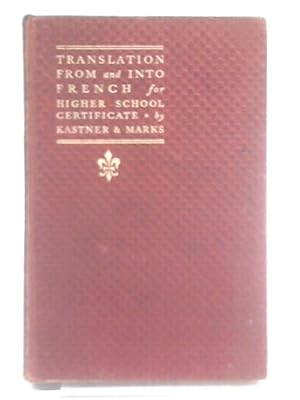 Bild des Verkufers fr Translation from and Into French for Higher School Certificate zum Verkauf von World of Rare Books