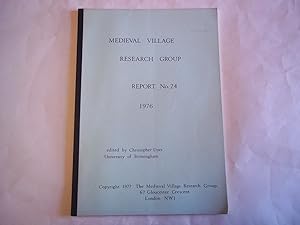 Imagen del vendedor de Medieval Village Research Group. Report No. 24, 1976 a la venta por Carmarthenshire Rare Books