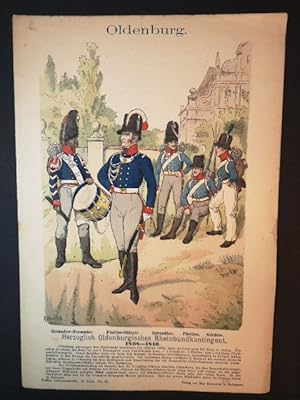 Seller image for Chromolithografie von 1896. Oldenburg. Herzoglich Oldenburgisches Rheinbundkontingent 1808-1810 for sale by ANTIQUARIAT Franke BRUDDENBOOKS