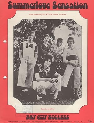 Summerlove Sensation The Bay City Rollers Rare 1970s Sheet Music