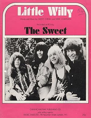 The Sweet Little Willy Rare RAK London 1972 Glam Rock Sheet Music