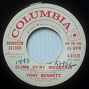 Imagen del vendedor de Ask Anyone In Love / Climb Ev'ry Mountain [7" 45 rpm Promo] a la venta por Kayleighbug Books, IOBA