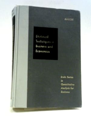 Imagen del vendedor de Statistical Techniques in Business and Economics a la venta por World of Rare Books