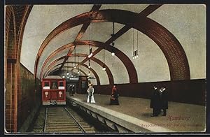 Ansichtskarte Hamburg-St.Georg, Station der Untergrundbahn im Hauptbahnhof