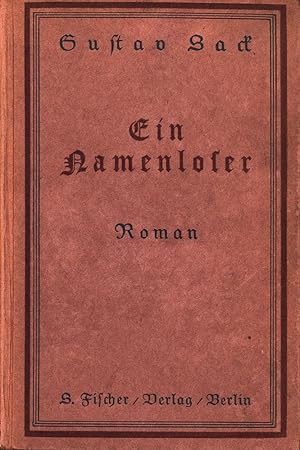 Bild des Verkufers fr Ein Namenloser. Roman. zum Verkauf von Antiquariat Lenzen