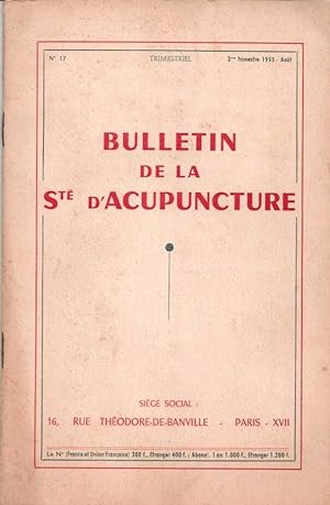 Bulletin de la Sté d'acupuncture n° 17