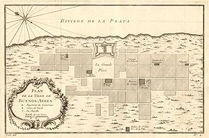 Plan de la Ville de Buenos-Ayres A. Logement du Gouverneur B. Corps de Garde C. La Chapelle [Map ...