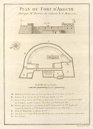 Plan de Fort d'Arguim pris par Mr Perrier de Salvert le 8 Mars 1721 [Plan of Arguin Fort]