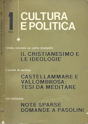 Bild des Verkufers fr Cultura e politica zum Verkauf von Biblioteca di Babele