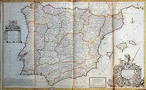 Mapa Antiguo - Old Map : A New and Exact MAP of SPAIN & PORTUGAL, Divided into its Kingdoms and P...