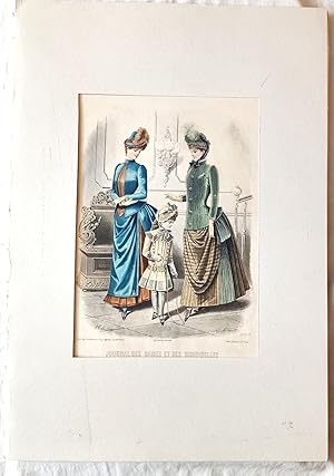 Bild des Verkufers fr Antiguo Grabado - Old Engraving : Journal des dames et des demoiselles. 2132B. Coloreada a mano. zum Verkauf von LIBRERA MAESTRO GOZALBO