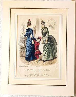 Bild des Verkufers fr Antiguo Grabado - Old Engraving : La moda elegante ilustrada. 1885. N 1806. Coloreada a mano. zum Verkauf von LIBRERA MAESTRO GOZALBO