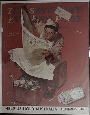 Saturday Evening Post April 11. 1942 Norman Rockwell FRONT COVER ONLY