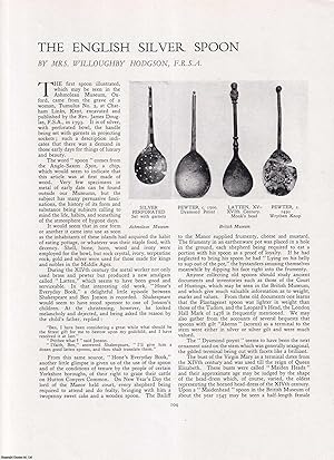 Image du vendeur pour The English Silver Spoon. An original article from Apollo, International Magazine of the Arts, 1943. mis en vente par Cosmo Books
