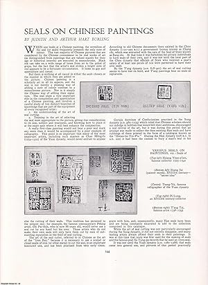Bild des Verkufers fr Seals on Chinese Paintings. An original article from Apollo, International Magazine of the Arts, 1948. zum Verkauf von Cosmo Books
