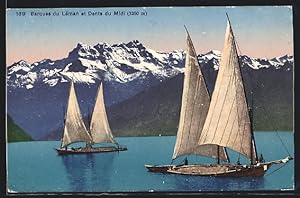 Ansichtskarte Barques du Leman et Dents du Midi