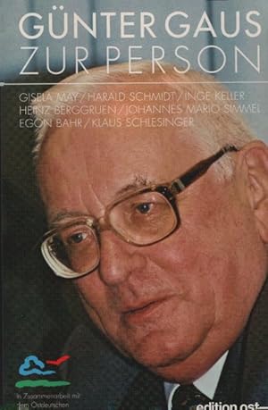 Seller image for Zur Person; Teil: 5., Gisela May, Harald Schmidt, Inge Keller, Heinz Berggruen, Johannes Mario Simmel, Egon Bahr, Klaus Schlesinger for sale by Schrmann und Kiewning GbR