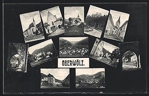 Ansichtskarte Oberwölz, Villa Baumer, Spitalkirche