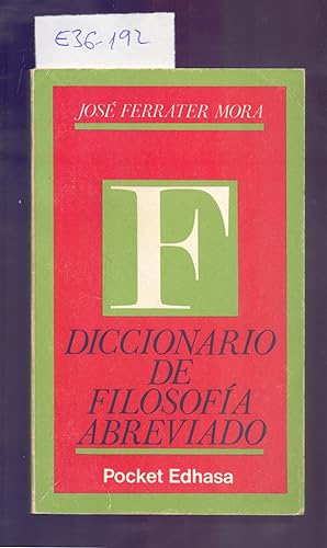 Bild des Verkufers fr DICCIONARIO DE FILOSOFIA ABREVIADO zum Verkauf von Libreria 7 Soles