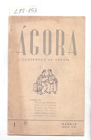 Seller image for AGORA, CUADERNOS DE POESIA - NUMERO 1- MADRID JUNIO 1951 for sale by Libreria 7 Soles