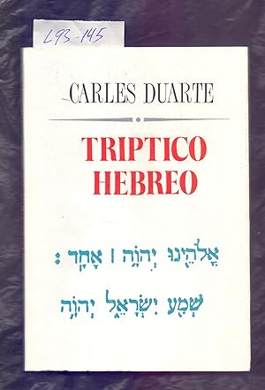 Immagine del venditore per TRIPTICO HEBREO (POESIA) venduto da Libreria 7 Soles