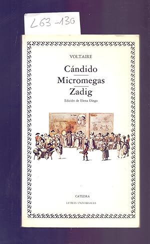 Immagine del venditore per CANDIDO / MICROMEGAS / ZADIG venduto da Libreria 7 Soles