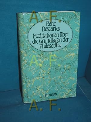 Bild des Verkufers fr Meditationen ber die Grundlagen der Philosophie (Bibliothek der Philosophie Band 10) zum Verkauf von Antiquarische Fundgrube e.U.