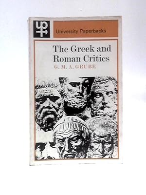Bild des Verkufers fr Greek and Roman Critics (University Paperbacks) zum Verkauf von World of Rare Books