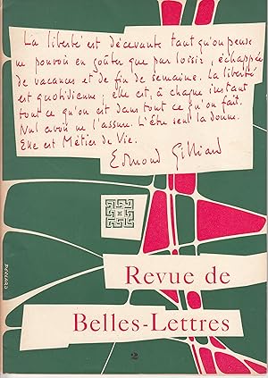 Revue des Belles-Lettres. No 2. Avril-Mai 1956