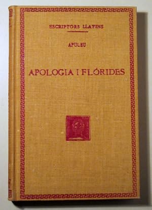 Imagen del vendedor de APOLOGIA I FLRIDES - Barcelona 1932 - En tela - Noms traducci a la venta por Llibres del Mirall