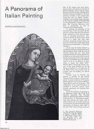 Imagen del vendedor de A Panorama of Italian Painting: The Samuel H. Kress Foundation Collection at the de Young Museum, San Francisco. Together with, Spanish Pictures for San Francisco. Two original articles from Apollo, International Magazine of the Arts, 1980. a la venta por Cosmo Books