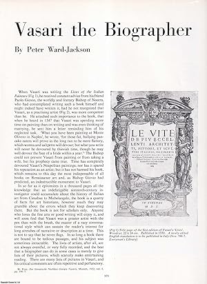 Seller image for Vasari the Biographer: Lives of the Italian Painters Published in 1550. An original article from Apollo, International Magazine of the Arts, 1963. for sale by Cosmo Books