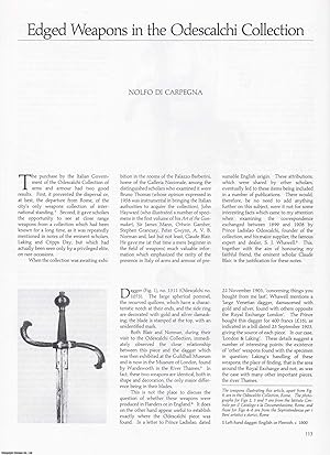 Seller image for Edged Weapons in the Odescalchi Collection. An original article from Apollo, International Magazine of the Arts, 1988. for sale by Cosmo Books