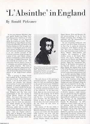 Image du vendeur pour Degas' Painting, 'L'Absinthe' in England. An original article from Apollo, International Magazine of the Arts, 1963. mis en vente par Cosmo Books