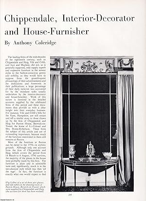 Imagen del vendedor de Chippendale: Interior-Decorator and House-Furnisher. An original article from Apollo, International Magazine of the Arts, 1963. a la venta por Cosmo Books