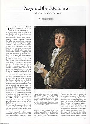 Seller image for Samuel Pepys and the Pictorial Arts. An original article from Apollo, International Magazine of the Arts, 1991. for sale by Cosmo Books