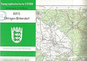 Image du vendeur pour Blatt 8215 hlingen - Birkendorf (Topographische Karte 1 : 25.000 (Metischblatt)) mis en vente par Paderbuch e.Kfm. Inh. Ralf R. Eichmann