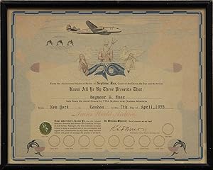 TWA Skyliner Certificate