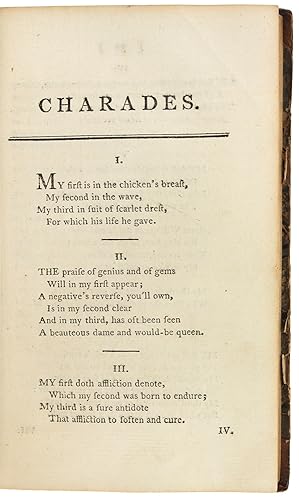 A New Collection of Enigmas, Charades, Transpositions, &c. [bound with:] Solutions to the Enigmas...