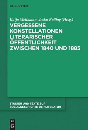 Imagen del vendedor de Vergessene Konstellationen literarischer ffentlichkeit zwischen 1840 und 1885 a la venta por BuchWeltWeit Ludwig Meier e.K.