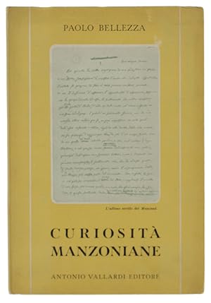 Seller image for CURIOSITA' MANZONIANE.: for sale by Bergoglio Libri d'Epoca