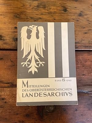 Mitteilungen des Oberösterreichischen Landesarchivs Band 15 1986